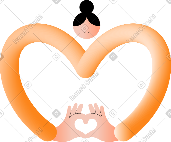 女人用手做心形 PNG, SVG