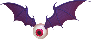 eyeball with bat wings PNG, SVG