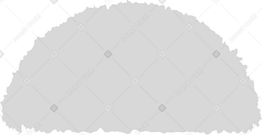 semicircle grey Illustration in PNG, SVG