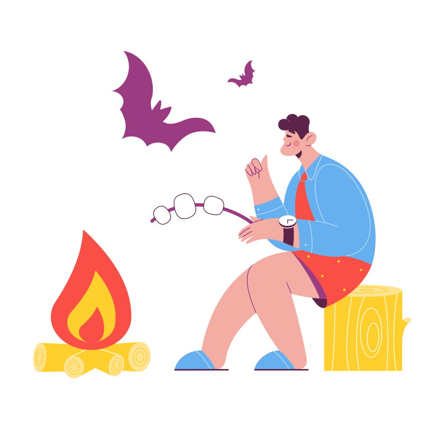 Scary stories Illustration in PNG, SVG