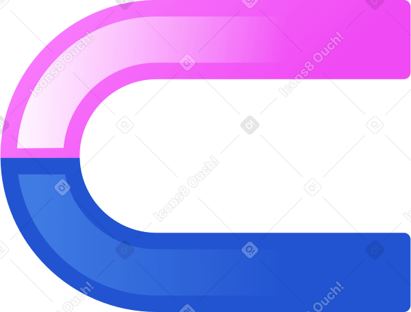 magnet pink with blue Illustration in PNG, SVG