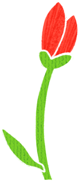 small red bud on a short stem PNG, SVG