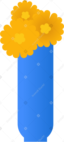 Gelbe blumen in einem topf PNG, SVG