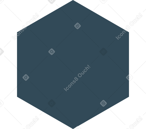 hexagon dark blue Illustration in PNG, SVG