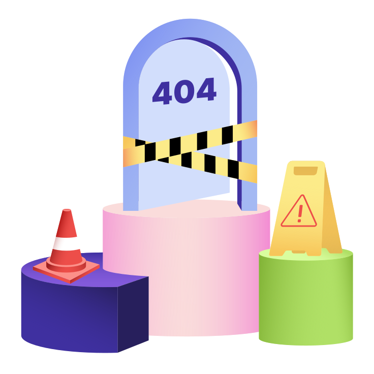 404错误插图、图像，PNG、SVG格式。