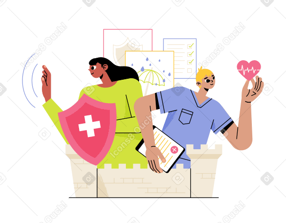 Медицинское обслуживание и страховой полис в PNG, SVG