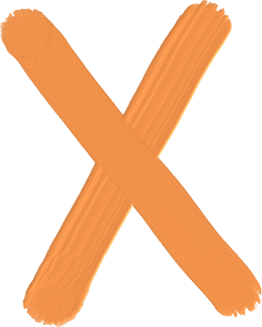 orange letter x PNG, SVG