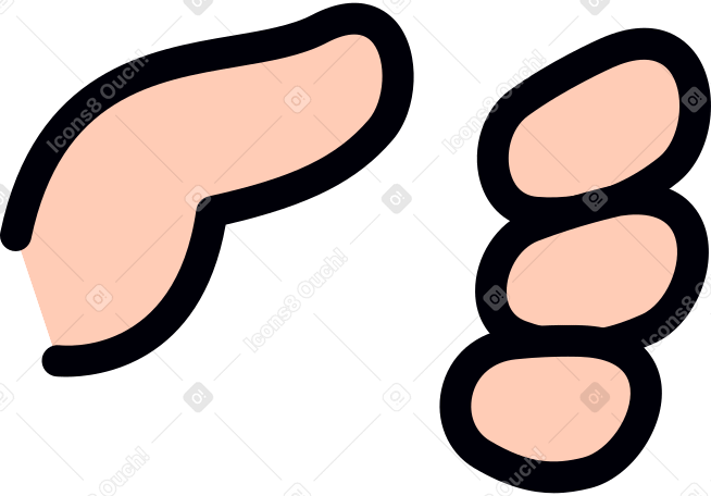 hand of character with four legs PNG, SVG