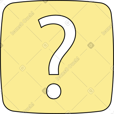 Square icon with a question mark PNG, SVG