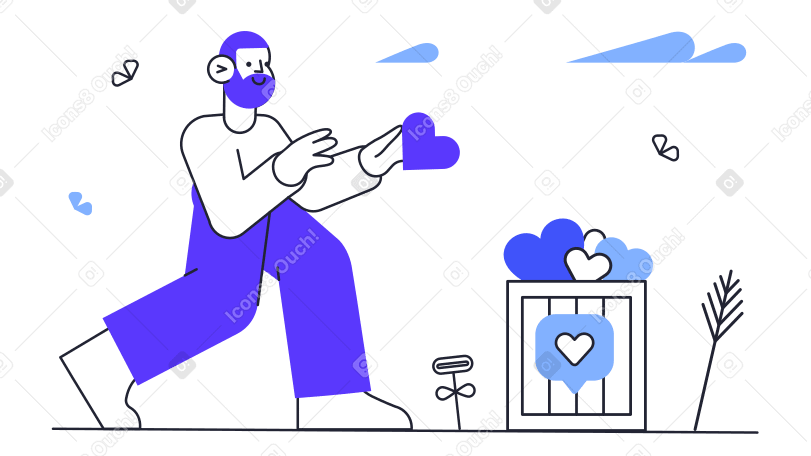 Love box  Illustration in PNG, SVG