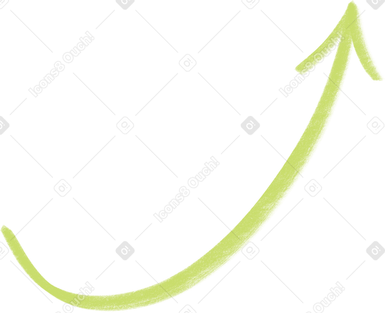 green arrow Illustration in PNG, SVG