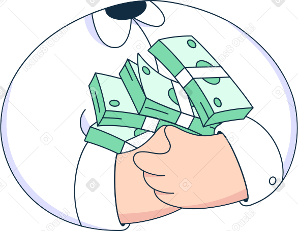 body in a shirt with money PNG, SVG