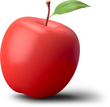 red apple Illustration in PNG, SVG