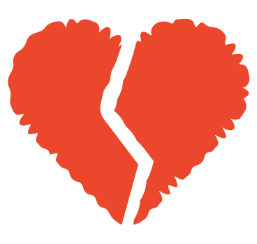 Разбитое сердце в PNG, SVG