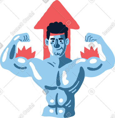 强壮的男人展示他的肌肉 PNG, SVG