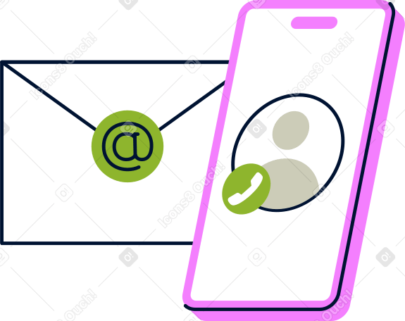 Téléphone et lettre PNG, SVG