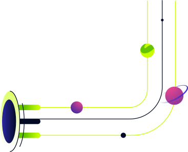 space pipeline with planets PNG, SVG
