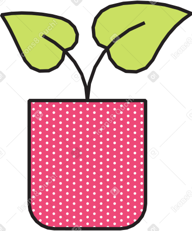 flor en una maceta PNG, SVG