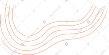 Beige curved lines arranged in a semi-circle PNG, SVG