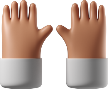 Raising tanned skin hands PNG, SVG
