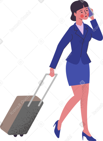 woman in suit with bag PNG, SVG