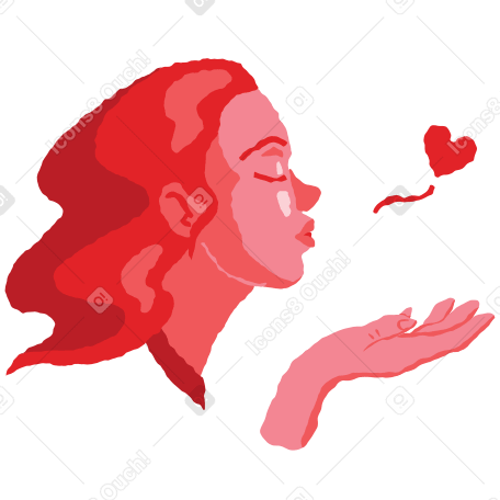 Air kiss Illustration in PNG, SVG