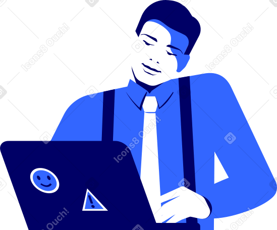 man office worker Illustration in PNG, SVG