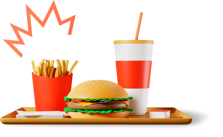 Иллюстрации Fast food в PNG и SVG 