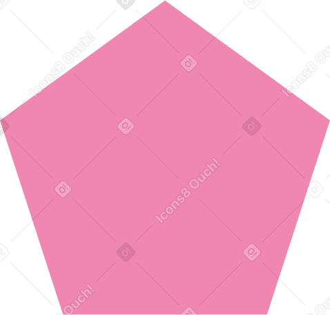 pink pentagon PNG、SVG