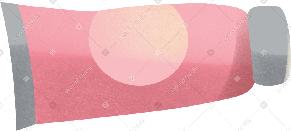 pink tube of cream PNG, SVG