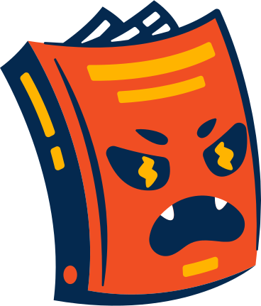 book angry PNG, SVG