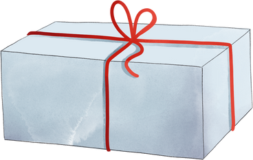 gift with red ribbon PNG, SVG
