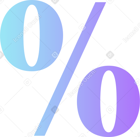 text percent gradient lettering PNG, SVG