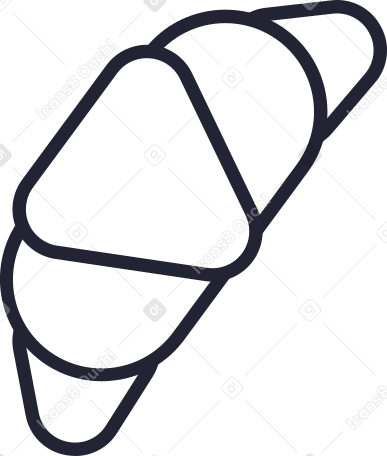 Croissant blanco PNG, SVG