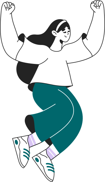 jumping girl PNG, SVG