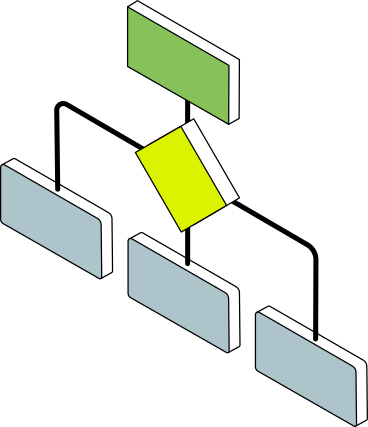 Illustrazione animata Diagramma a blocchi in GIF, Lottie (JSON), AE