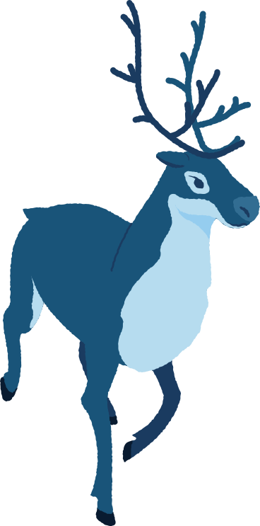 Reindeer running PNG, SVG