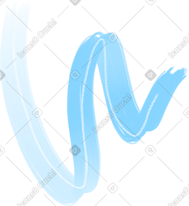 Decor three blue PNG, SVG