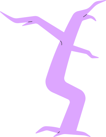 紫の曲がった木 PNG、SVG