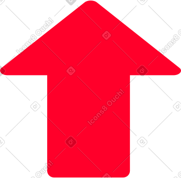 Red up arrow PNG, SVG