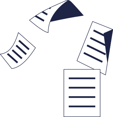 Летающие листы документов в PNG, SVG