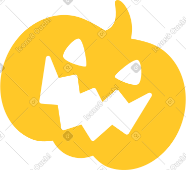 Halloween pumpkin yellow PNG, SVG