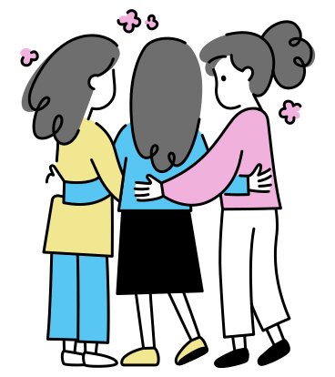 Frauen umarmen und unterstützen sich gegenseitig PNG, SVG
