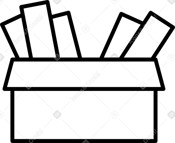 white box of cards PNG, SVG