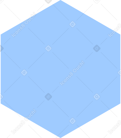 light blue hexagon Illustration in PNG, SVG