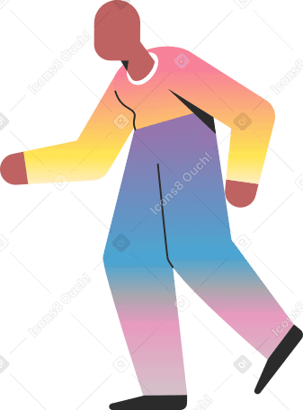 old person walking Illustration in PNG, SVG