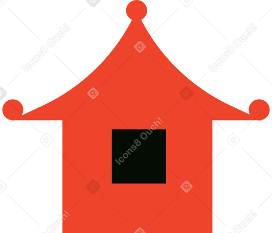 maison chinoise PNG, SVG
