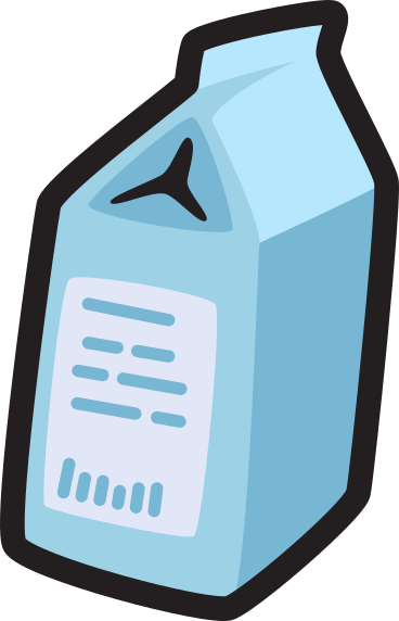 Коробка для молока в PNG, SVG