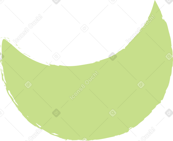 light green crescent Illustration in PNG, SVG