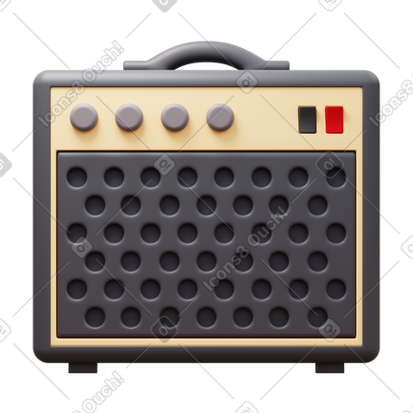 3D guitar amp PNG, SVG